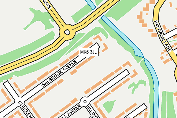 MK6 3JL map - OS OpenMap – Local (Ordnance Survey)