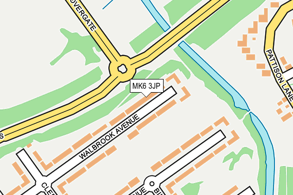 MK6 3JP map - OS OpenMap – Local (Ordnance Survey)