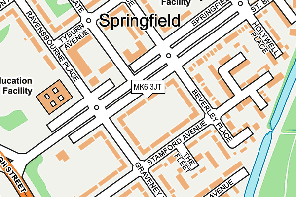 MK6 3JT map - OS OpenMap – Local (Ordnance Survey)