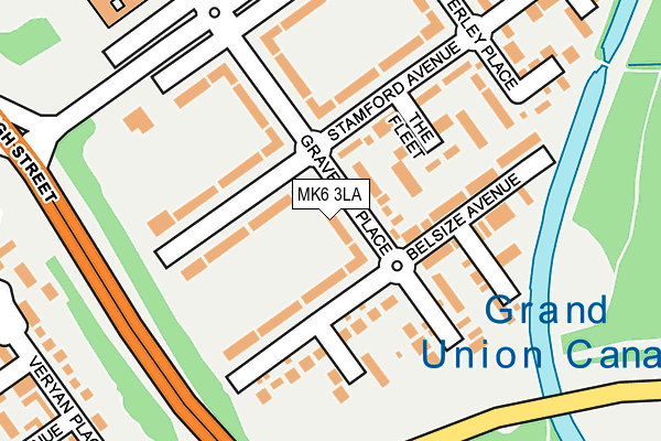 MK6 3LA map - OS OpenMap – Local (Ordnance Survey)