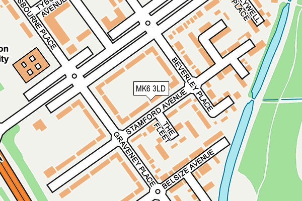 MK6 3LD map - OS OpenMap – Local (Ordnance Survey)