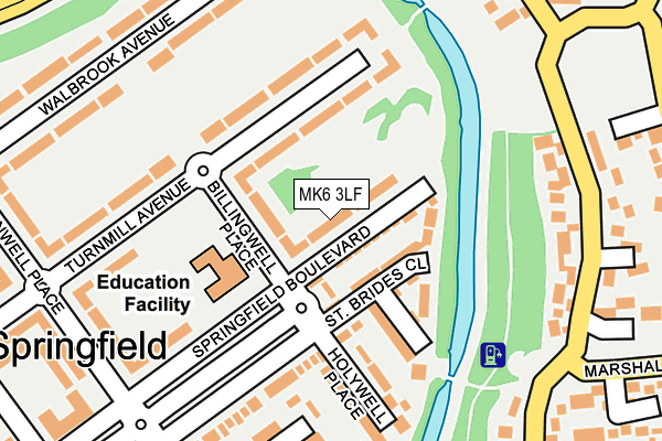 MK6 3LF map - OS OpenMap – Local (Ordnance Survey)