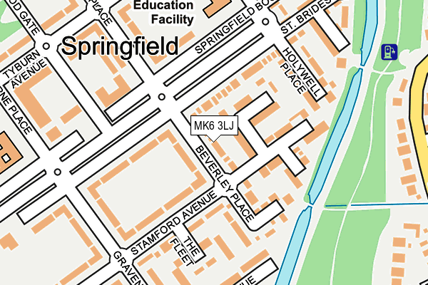 MK6 3LJ map - OS OpenMap – Local (Ordnance Survey)