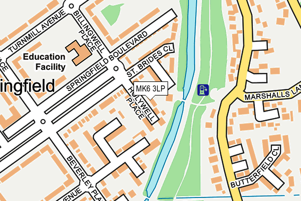 MK6 3LP map - OS OpenMap – Local (Ordnance Survey)