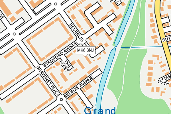 MK6 3NJ map - OS OpenMap – Local (Ordnance Survey)