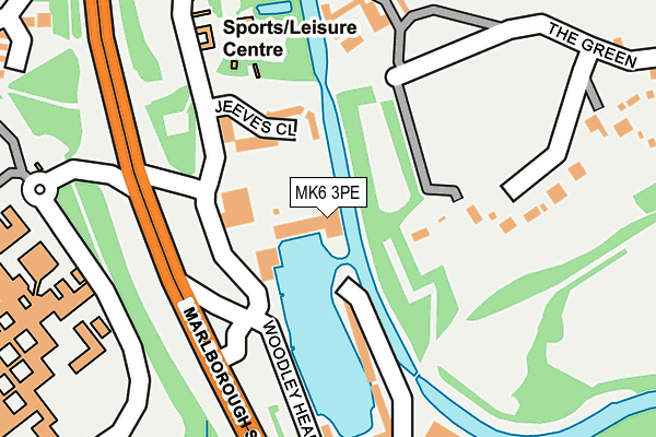 MK6 3PE map - OS OpenMap – Local (Ordnance Survey)