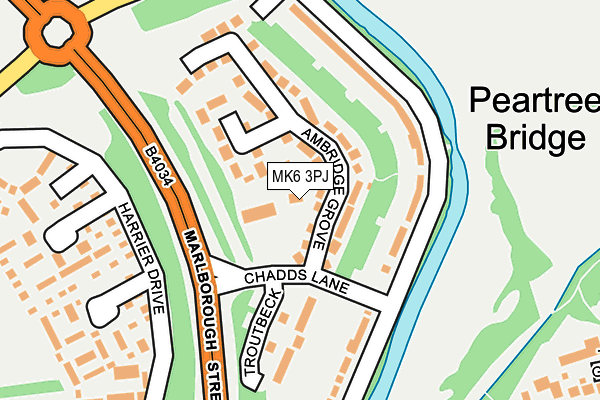 MK6 3PJ map - OS OpenMap – Local (Ordnance Survey)