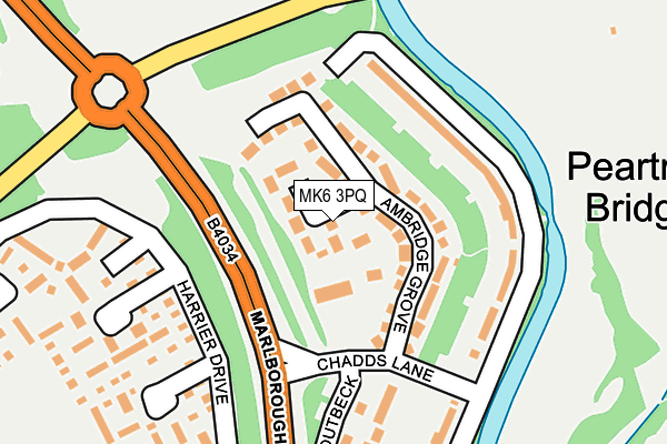 MK6 3PQ map - OS OpenMap – Local (Ordnance Survey)
