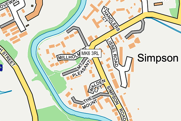 MK6 3RL map - OS OpenMap – Local (Ordnance Survey)