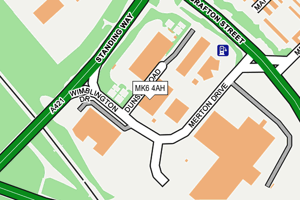 MK6 4AH map - OS OpenMap – Local (Ordnance Survey)