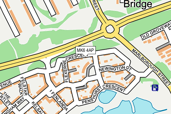 MK6 4AP map - OS OpenMap – Local (Ordnance Survey)