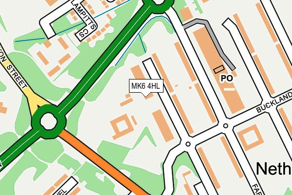 MK6 4HL map - OS OpenMap – Local (Ordnance Survey)