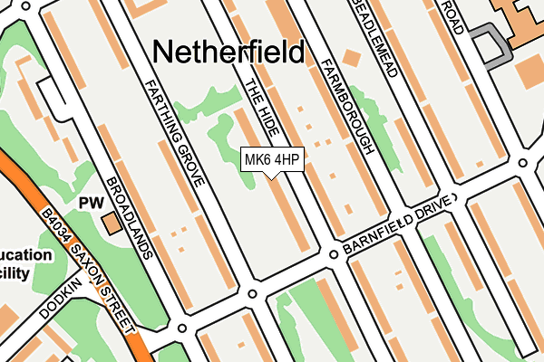 MK6 4HP map - OS OpenMap – Local (Ordnance Survey)