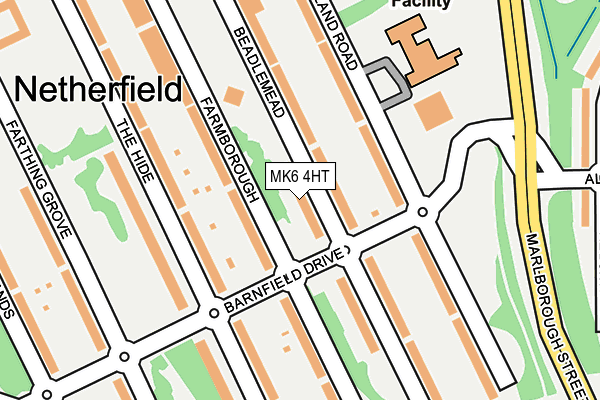 MK6 4HT map - OS OpenMap – Local (Ordnance Survey)