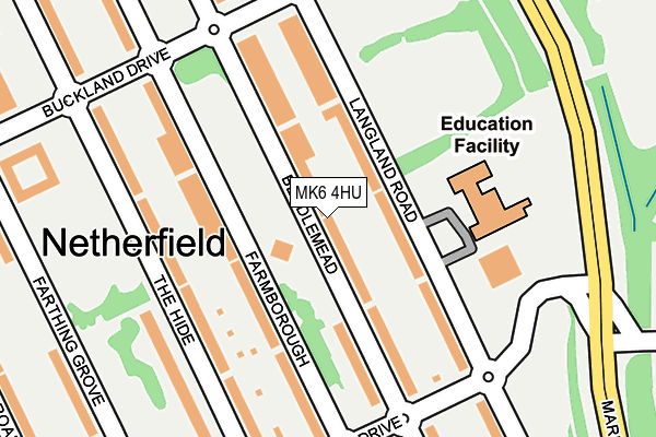 MK6 4HU map - OS OpenMap – Local (Ordnance Survey)