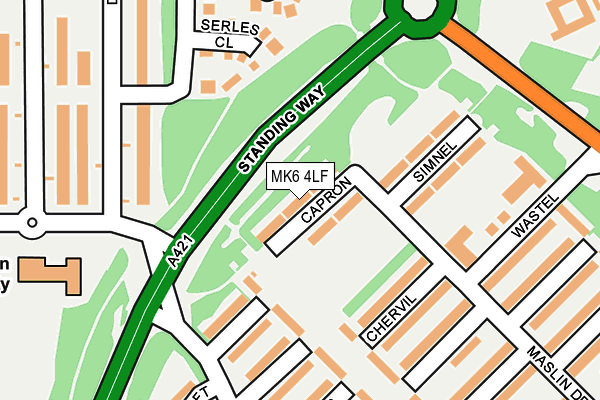 MK6 4LF map - OS OpenMap – Local (Ordnance Survey)