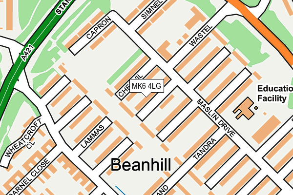 MK6 4LG map - OS OpenMap – Local (Ordnance Survey)