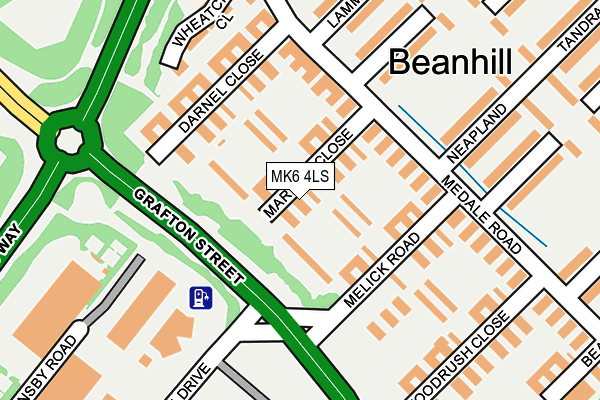 MK6 4LS map - OS OpenMap – Local (Ordnance Survey)