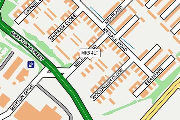 MK6 4LT map - OS OpenMap – Local (Ordnance Survey)