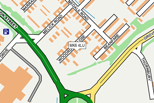 MK6 4LU map - OS OpenMap – Local (Ordnance Survey)