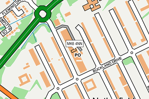 MK6 4NN map - OS OpenMap – Local (Ordnance Survey)