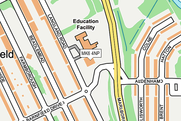 MK6 4NP map - OS OpenMap – Local (Ordnance Survey)