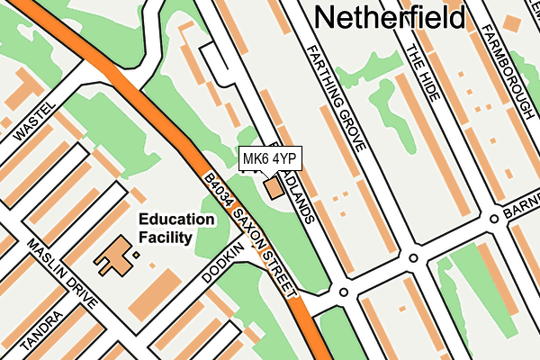 MK6 4YP map - OS OpenMap – Local (Ordnance Survey)