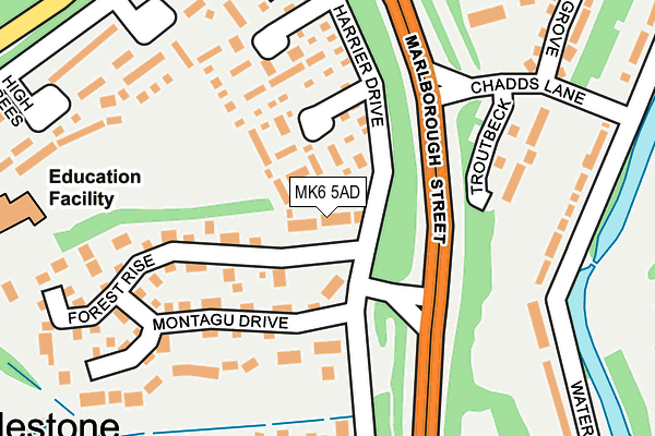 MK6 5AD map - OS OpenMap – Local (Ordnance Survey)