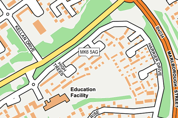 MK6 5AG map - OS OpenMap – Local (Ordnance Survey)