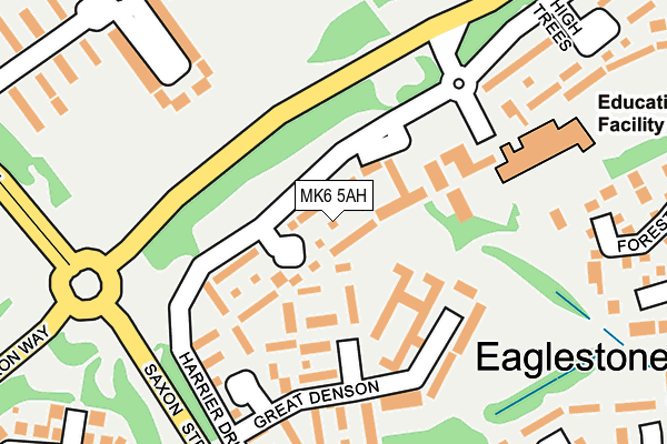 MK6 5AH map - OS OpenMap – Local (Ordnance Survey)