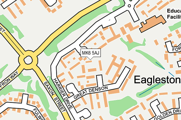 MK6 5AJ map - OS OpenMap – Local (Ordnance Survey)