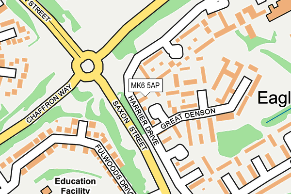 MK6 5AP map - OS OpenMap – Local (Ordnance Survey)