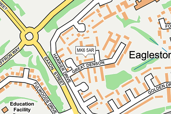 MK6 5AR map - OS OpenMap – Local (Ordnance Survey)