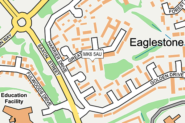 MK6 5AU map - OS OpenMap – Local (Ordnance Survey)
