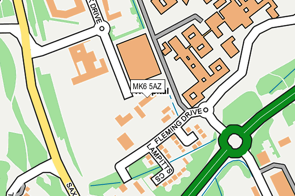 MK6 5AZ map - OS OpenMap – Local (Ordnance Survey)