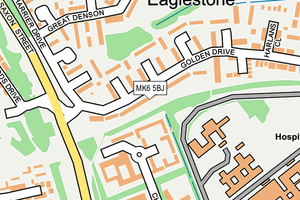 MK6 5BJ map - OS OpenMap – Local (Ordnance Survey)