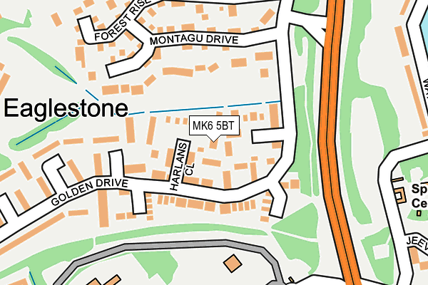 MK6 5BT map - OS OpenMap – Local (Ordnance Survey)