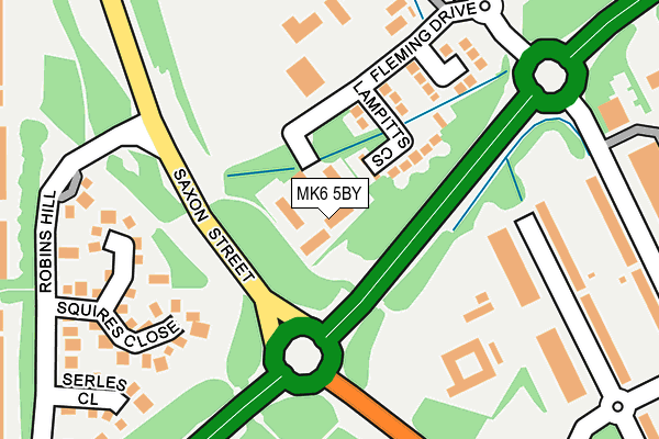 MK6 5BY map - OS OpenMap – Local (Ordnance Survey)