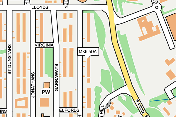 MK6 5DA map - OS OpenMap – Local (Ordnance Survey)