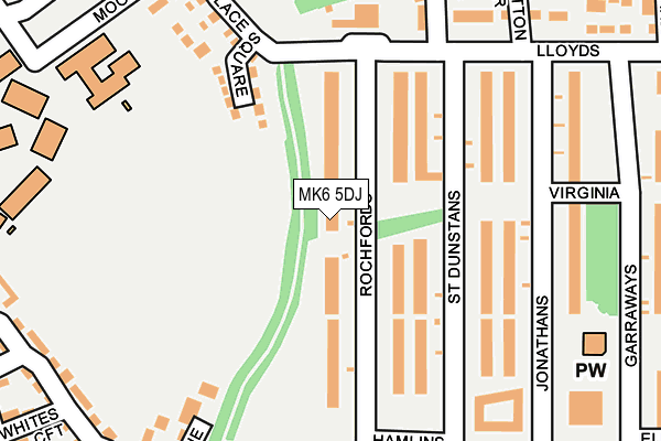 MK6 5DJ map - OS OpenMap – Local (Ordnance Survey)