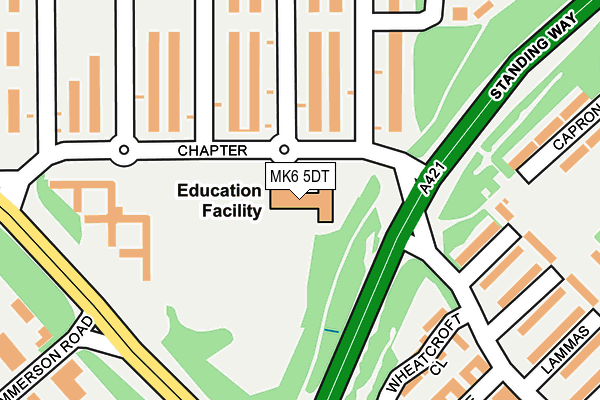 MK6 5DT map - OS OpenMap – Local (Ordnance Survey)