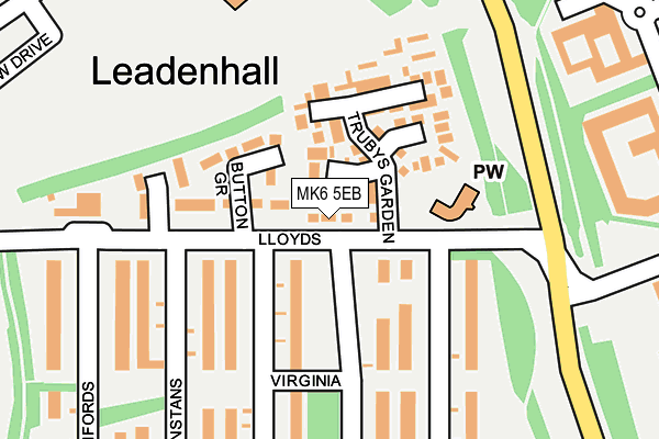 MK6 5EB map - OS OpenMap – Local (Ordnance Survey)