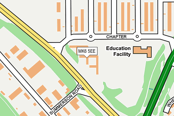 MK6 5EE map - OS OpenMap – Local (Ordnance Survey)