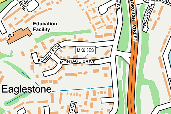 MK6 5ES map - OS OpenMap – Local (Ordnance Survey)