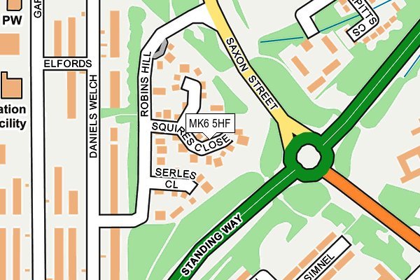 MK6 5HF map - OS OpenMap – Local (Ordnance Survey)