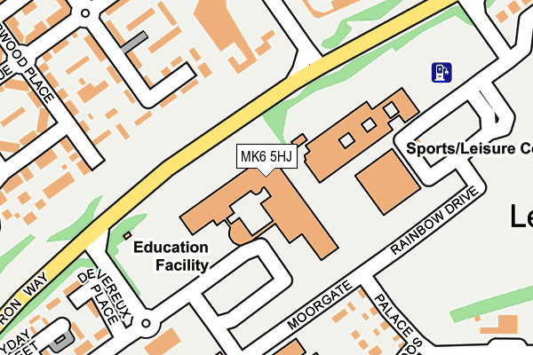 MK6 5HJ map - OS OpenMap – Local (Ordnance Survey)