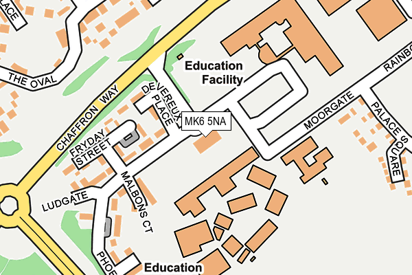 MK6 5NA map - OS OpenMap – Local (Ordnance Survey)