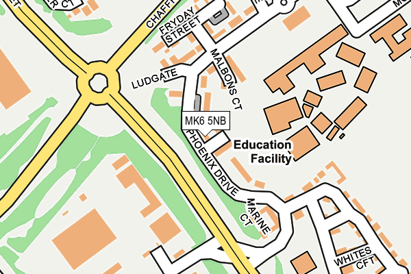 MK6 5NB map - OS OpenMap – Local (Ordnance Survey)