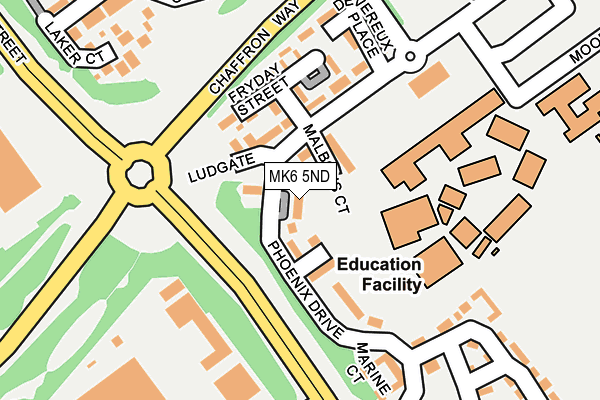 MK6 5ND map - OS OpenMap – Local (Ordnance Survey)