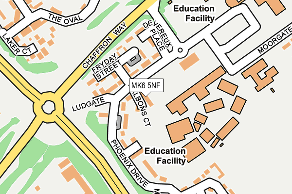 MK6 5NF map - OS OpenMap – Local (Ordnance Survey)